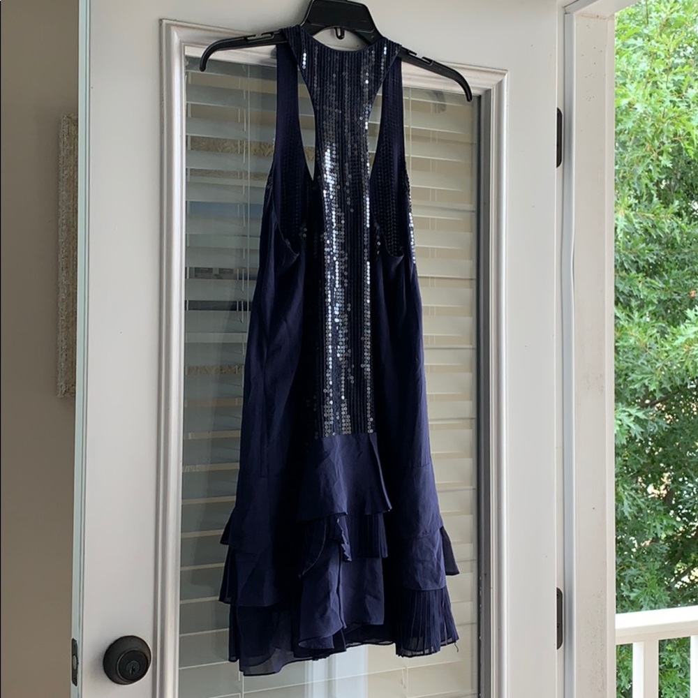 BCBG MaxAzria NAVY XS Sequin Dress
